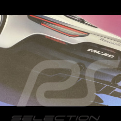 Maserati Poster MC20 Rear View Pink / Blue / White 920029610
