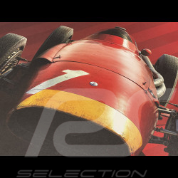 Maserati Poster 250F 50S 70 Years F1 Red 920029579