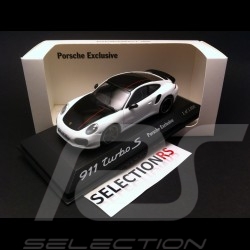 Porsche 991 Turbo S Exclusive blanc / noir 1/43 Minichamps WAX20130026