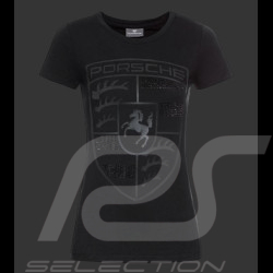 T-shirt Porsche écusson géant noir WAP797E - femme