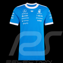 Mercedes-AMG T-Shirt Petronas F1 Team Blue Wonder Blau / Weiß Adidas KW1660 - Unisex