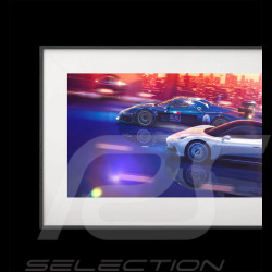 Maserati Gerahmtes Poster MC20 / MC12 Zeit für Kühnheit 50 x 24 cm 920030400