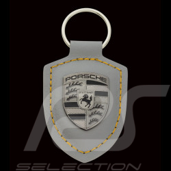 Porte-clés Porsche écusson Turbonite Gris Craie / Jaune Signal WAP0500600T0WS