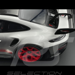 Porsche 911 GT3 RS Type 992.1 2022 Weissach Package Silver GT / Red Stripes 1/8 GT Spirit GTS802001