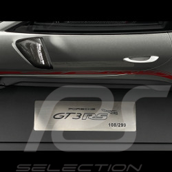 Porsche 911 GT3 RS Type 992.1 2022 Pack Weissach Argent GT / Bandes Rouges 1/8 GT Spirit GTS802001