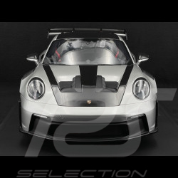 Porsche 911 GT3 RS Type 992.1 2022 Pack Weissach Argent GT / Bandes Rouges 1/8 GT Spirit GTS802001