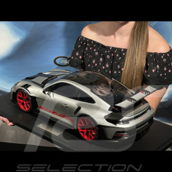 Porsche 911 GT3 RS Type 992.1 2022 Weissach Package Silver GT / Red Stripes 1/8 GT Spirit GTS802001