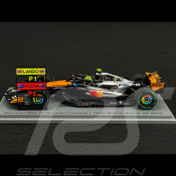 Lando Norris McLaren MCL39 n° 4 Winner British GP 2025 F1 with Pit Board 1/43 Spark S9596
