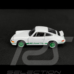 Porsche 911 Carrera RS 2.7 1973 Weiß / Grün Streifen Reibungsspielzeug 1/38 Welly MAP01091124