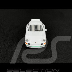 Porsche 911 Carrera RS 2.7 1973 Blanc / Bandes Vertes Jouet à friction 1/38 Welly MAP01091124