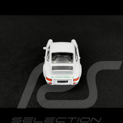 Porsche 911 Carrera RS 2.7 1973 Blanc / Bandes Vertes Jouet à friction 1/38 Welly MAP01091124