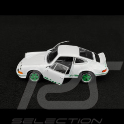 Porsche 911 Carrera RS 2.7 1973 Blanc / Bandes Vertes Jouet à friction 1/38 Welly MAP01091124