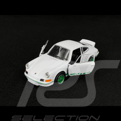 Porsche 911 Carrera RS 2.7 1973 White / Green Stripes Friction Toy 1/38 Welly MAP01091124