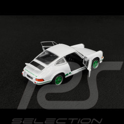 Porsche 911 Carrera RS 2.7 1973 Blanc / Bandes Vertes Jouet à friction 1/38 Welly MAP01091124