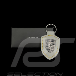 Porsche Schlüsselanhänger Turbonite Wappen Kreidegrau / Signalgelb WAP0500600T0WS