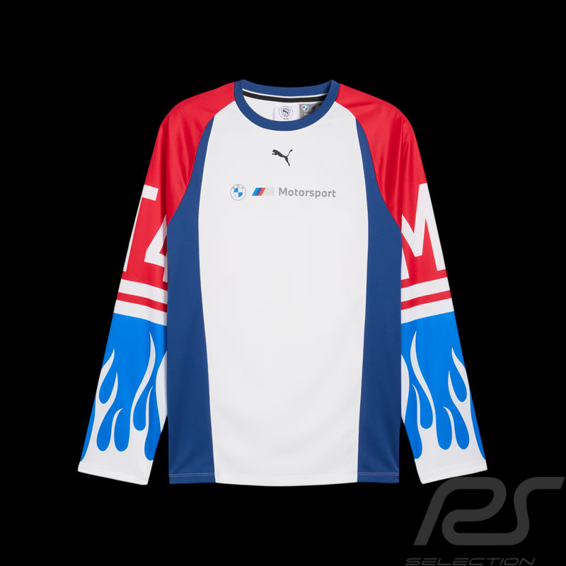 BMW T-shirt Motorsport M4 GT4 Evo Jersey Long sleeves Puma White / Blue / Red 632577-04