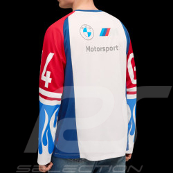 BMW T-Shirt Motorsport M4 GT4 Evo Jersey Lange Ärmel Puma Weiß / Blau / Rot 632577-04