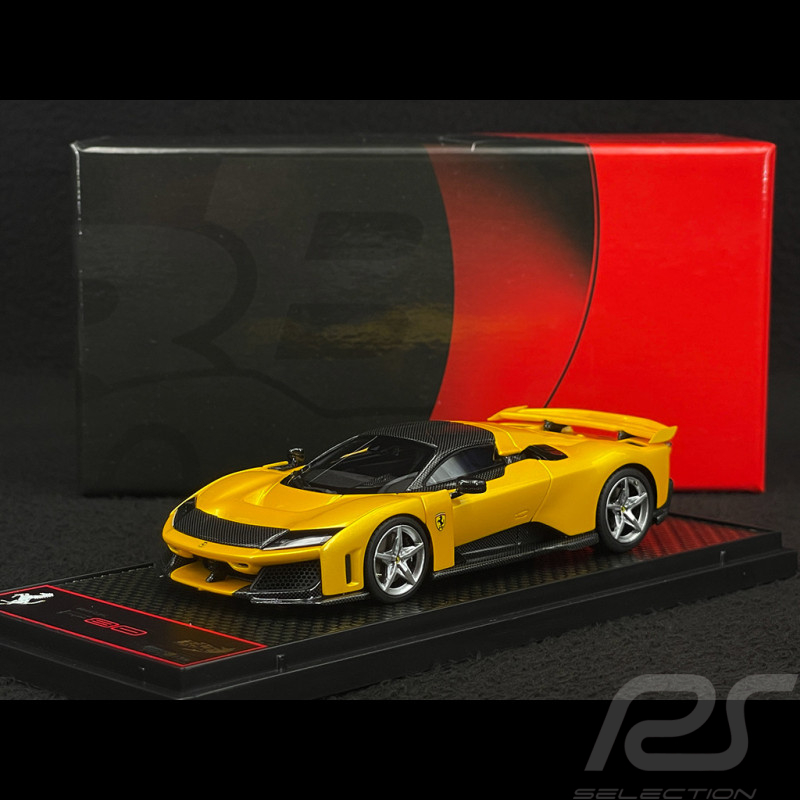 Ferrari F80 2024 Carbon Option Giallo Tristrato / Silver Rims 1/43 BBR Models BBRC305B