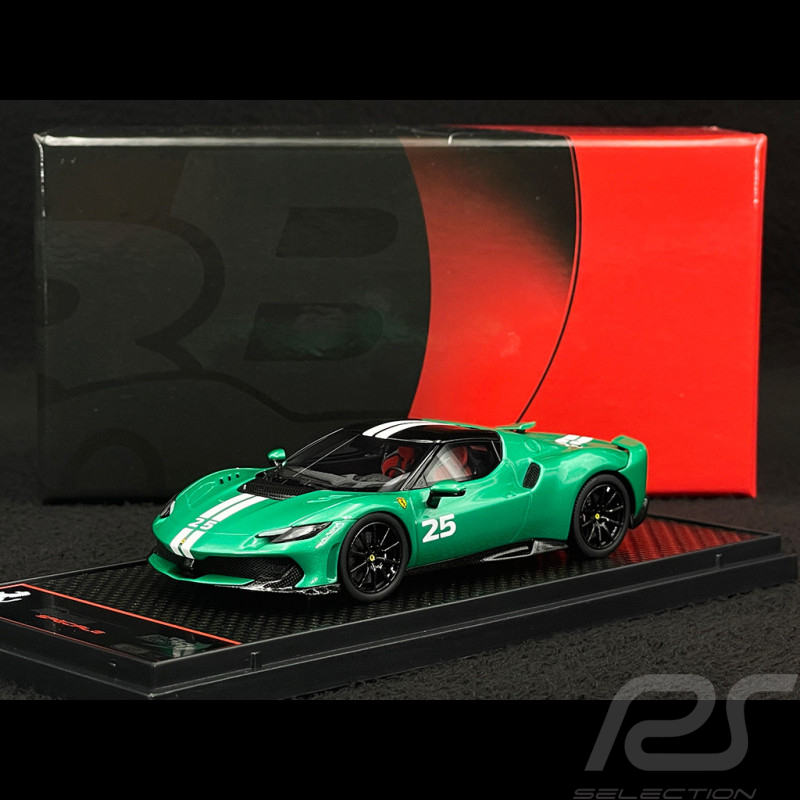 Ferrari 296 Speciale n° 25 2025 Verde Nürburgring / White Stripes 1/43 BBR Models BBRC323A
