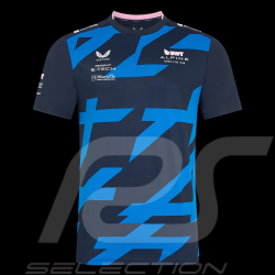 T-Shirt Alpine Pas Cher F1 Team n° 10 Pierre Gasly Monogramme Bleu Marine TM10302-020 - mixte
