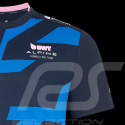 T-Shirt Alpine Pas Cher F1 Team n° 10 Pierre Gasly Monogramme Bleu Marine TM10302-020 - mixte