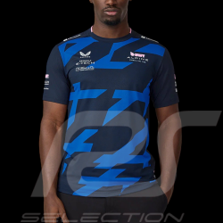 T-Shirt Alpine Pas Cher F1 Team n° 10 Pierre Gasly Monogramme Bleu Marine TM10302-020 - mixte