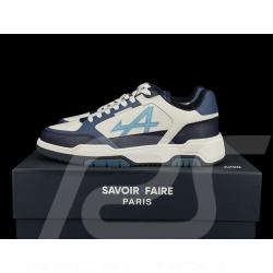 Alpine Schuhe x Savoir-Faire A290 Superleggera Weiß / Marineblau - Unisex