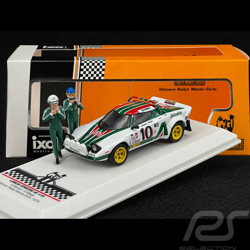 Lancia Stratos HF n° 10 Sieger Rallye Monte Carlo 1976 mit Figuren 1/43 Ixo SPRM001-76