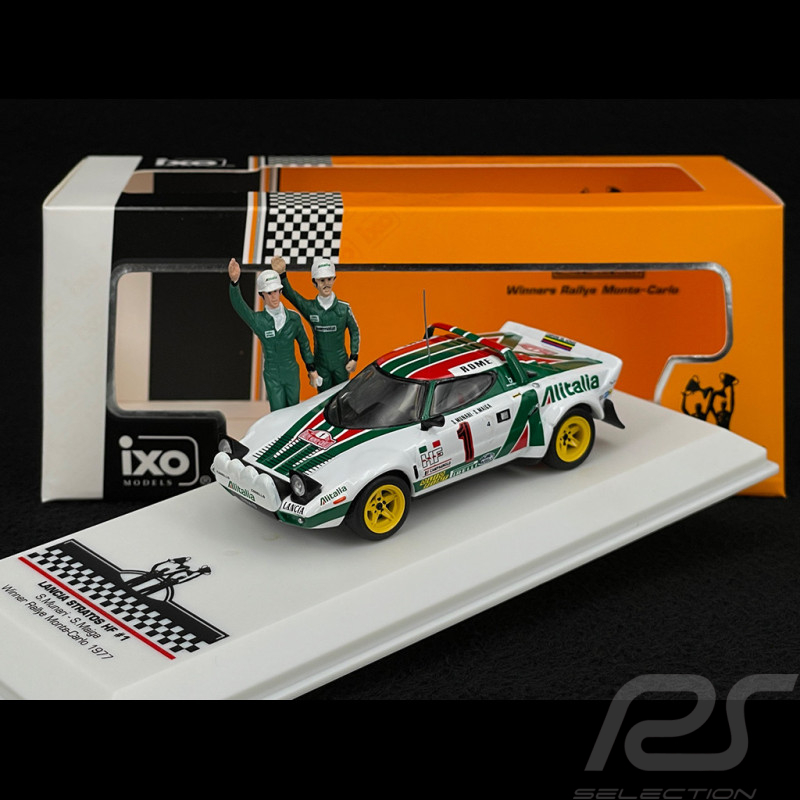 Lancia Stratos HF n° 1 Sieger Rallye Monte Carlo 1977 mit Figuren 1/43 Ixo SPRM001-77