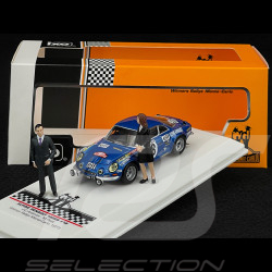 Alpine A110 1800 S n° 18 Winner Monte Carlo Rally 1973 with Figures 1/43 Ixo SPRM001-73