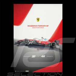 Poster Ferrari SF-26 n° 16 Leclerc / n° 44 Hamilton 2026 F1 50 x 70 cm PROD01005431