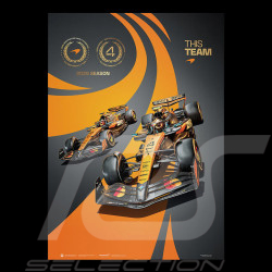 McLaren Poster F1 Team Double Crown Saison 2025 F1 Norris / Piastri 50 x 70 cm PROD01005409