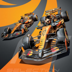 McLaren Poster F1 Team Double Crown Saison 2025 F1 Norris / Piastri 50 x 70 cm PROD01005409