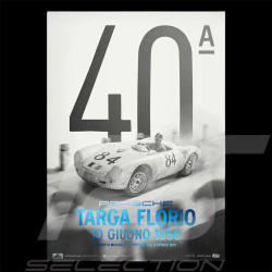 Porsche Poster 550 A Spyder 1500 n° 84 Winner Targa Florio 1956 50 x 70 cm PROD01005280