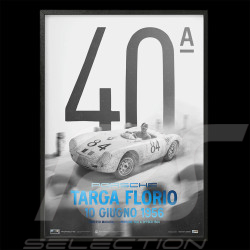 Poster Porsche 550 A Spyder 1500 n° 84 Vainqueur Targa Florio 1956 50 x 70 cm PROD01005280