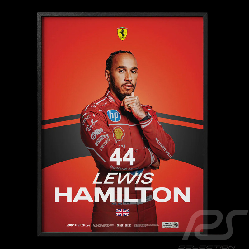 Poster Ferrari F1 Team Lewis Hamilton n° 44 30 x 40 cm PROD01005315