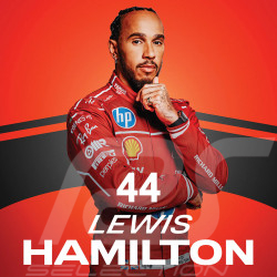 Poster Ferrari F1 Team Lewis Hamilton n° 44 30 x 40 cm PROD01005315