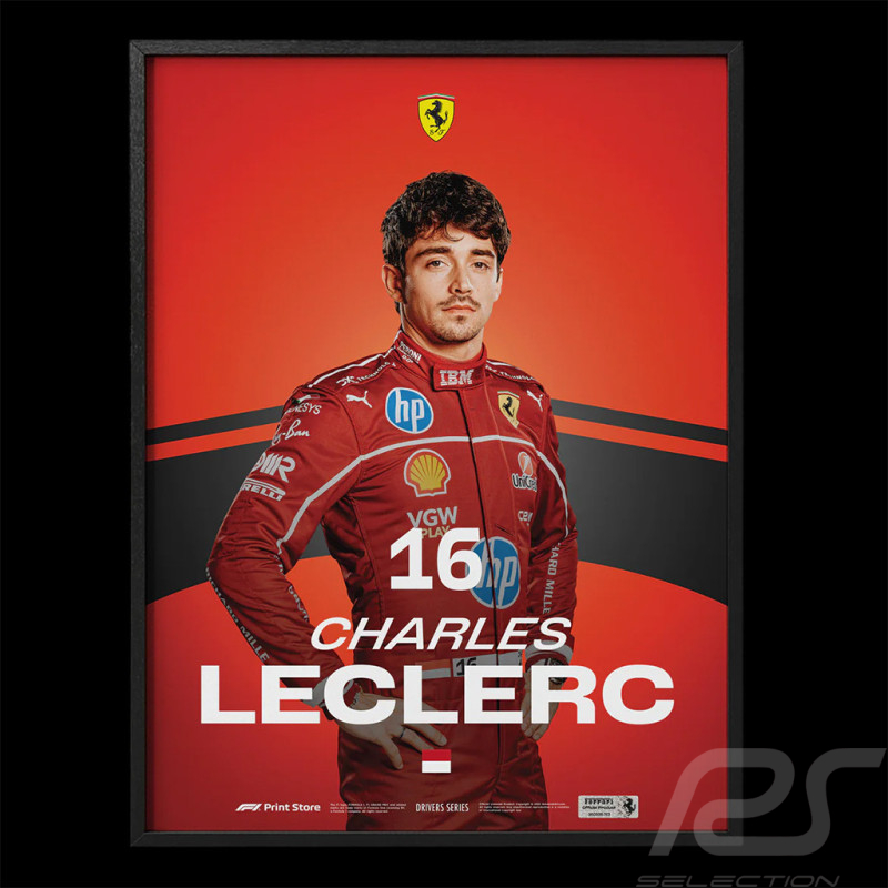 Poster Ferrari F1 Team Charles Leclerc n° 16 30 x 40 cm PROD01005316