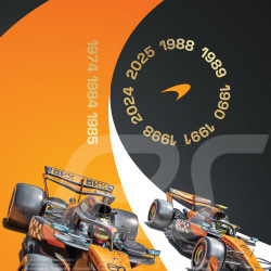 McLaren Poster F1 Team 2025 Constructors' Championship Winner F1 Norris / Piastri 50 x 70 cm PROD01005321