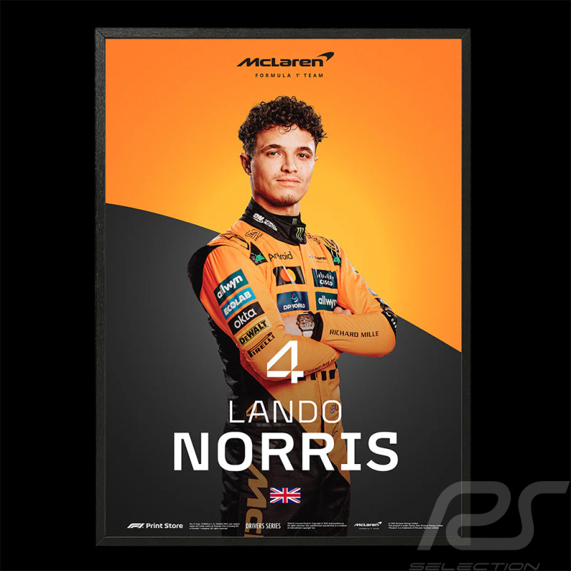 McLaren Poster F1 Team Lando Norris n° 4 30 x 40 cm PROD01005309
