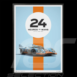 Poster Porsche 917 n° 19 Gulf 24h Le Mans 1970 50 x 70 cm PROD01004971