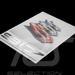 Porsche Poster 917 Salzburg / Martini / Gulf Trio 24h Le Mans 50 x 70 cm PROD01000846
