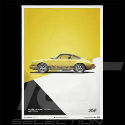 Poster Porsche 911 Carrera RS 2.7 1973 Jaune 50 x 70 cm PROD01000116