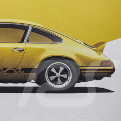 Poster Porsche 911 Carrera RS 2.7 1973 Jaune 50 x 70 cm PROD01000116