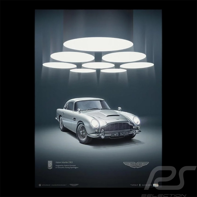 Poster Aston Martin DB5 1964 Silver Birch 50 x 70 cm PROD01004912