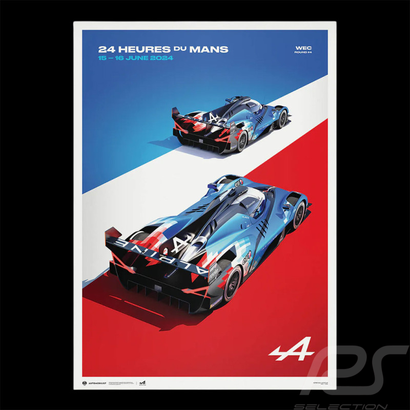 Poster Alpine A424 24h Le Mans 2024 50 x 70 cm PROD01004961