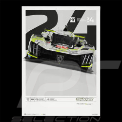 Peugeot Poster 9X8 n° 93 24h Le Mans 2024 50 x 70 cm PROD01004964