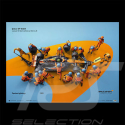 McLaren Poster F1 Team World Record Pit Stop F1 2023 Lando Norris n° 4 70 x 50 cm PROD01004857