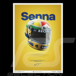 McLaren Poster MP4/4 Ayrton Senna Helm GP San Marino 1988 F1 50 x 70 cm PROD01000093