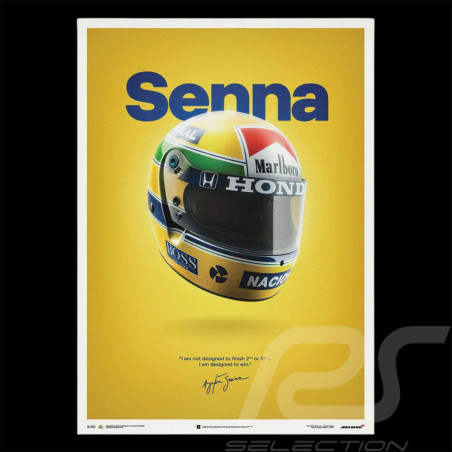 Póster McLaren MP4/4, casco...
